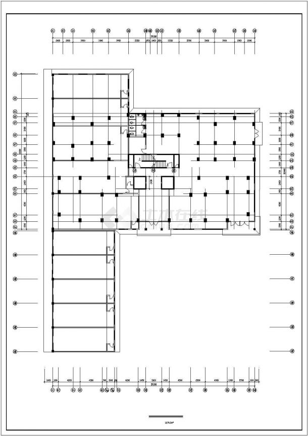无锡市某商业街11层框架结构商住楼全套平面设计CAD图纸-图一