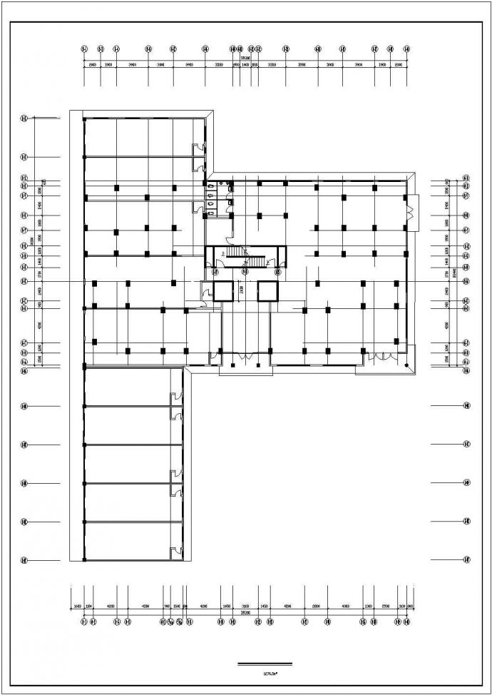 无锡市某商业街11层框架结构商住楼全套平面设计CAD图纸_图1