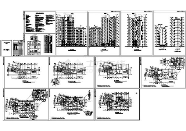 秀枫山庄28栋小高层设计施工设计cad图纸-图一