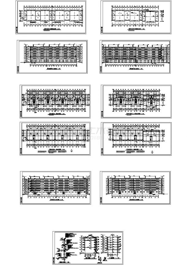 某高档小区小高层住宅楼建筑设计cad图纸-图一