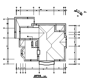 三层农村带露阳台简约风格别墅建筑设计cad图，共九张_图1