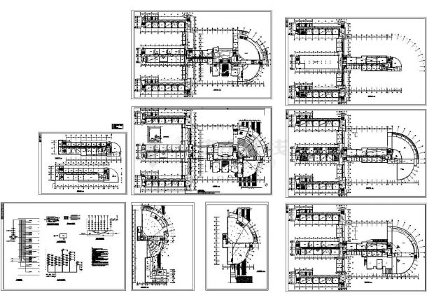 七层教学综合楼电气施工cad图(含弱电设计)-图二