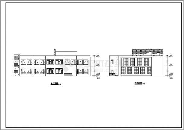 某市郊高级私人办公别墅建筑方案设计施工CAD图纸-图二