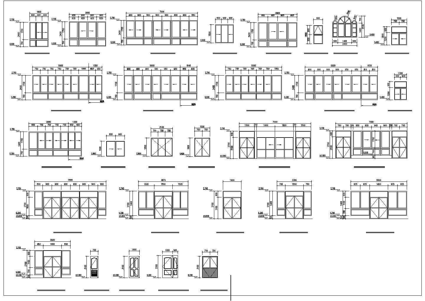 某市郊豪华北美风情别墅建筑方案设计施工CAD图纸