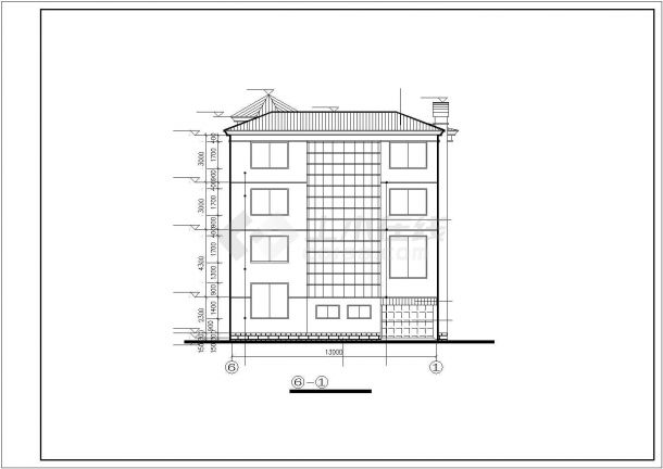 某市郊豪华北美别墅建筑方案设计施工CAD图纸-图一