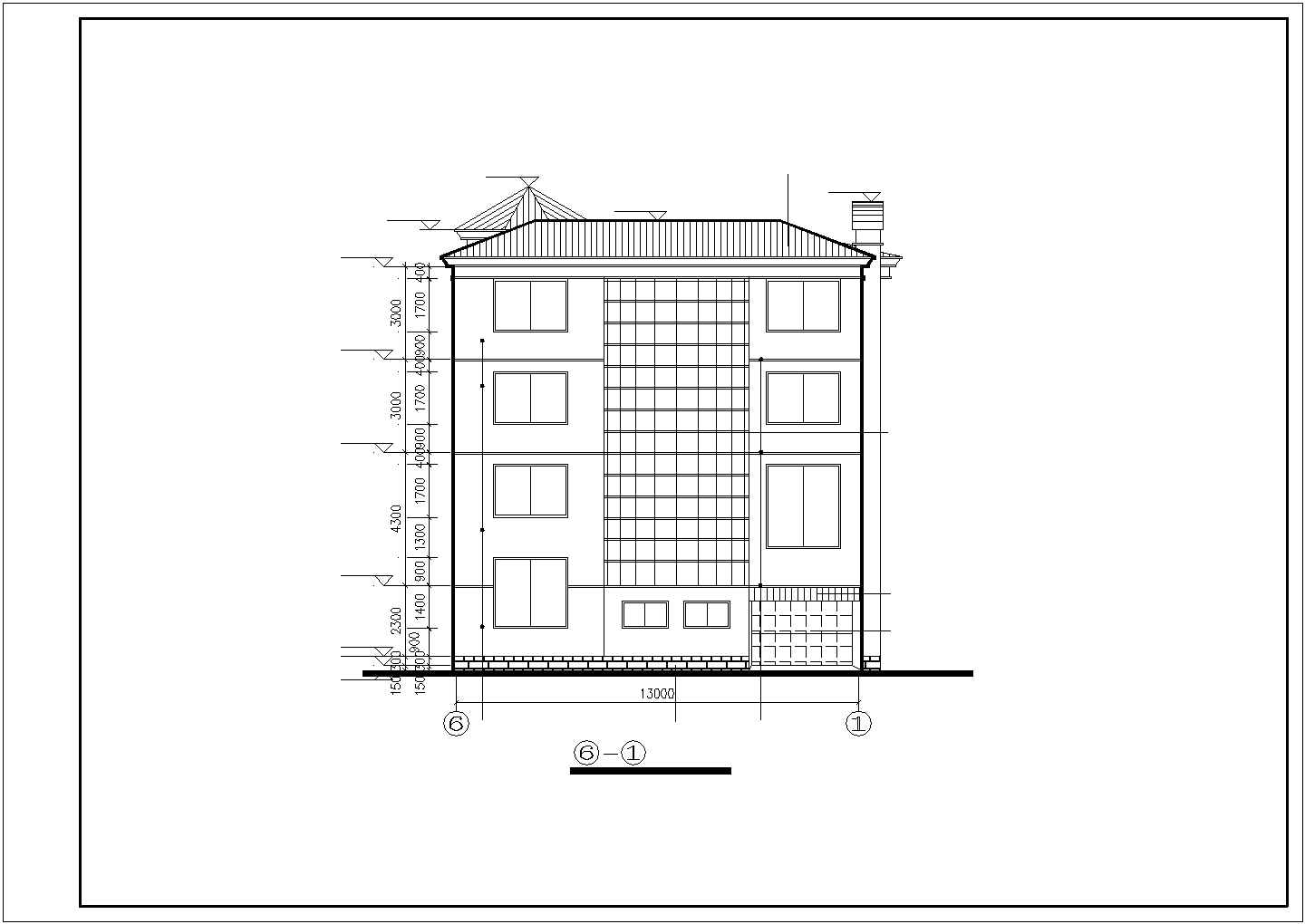 某市郊豪华北美别墅建筑方案设计施工CAD图纸