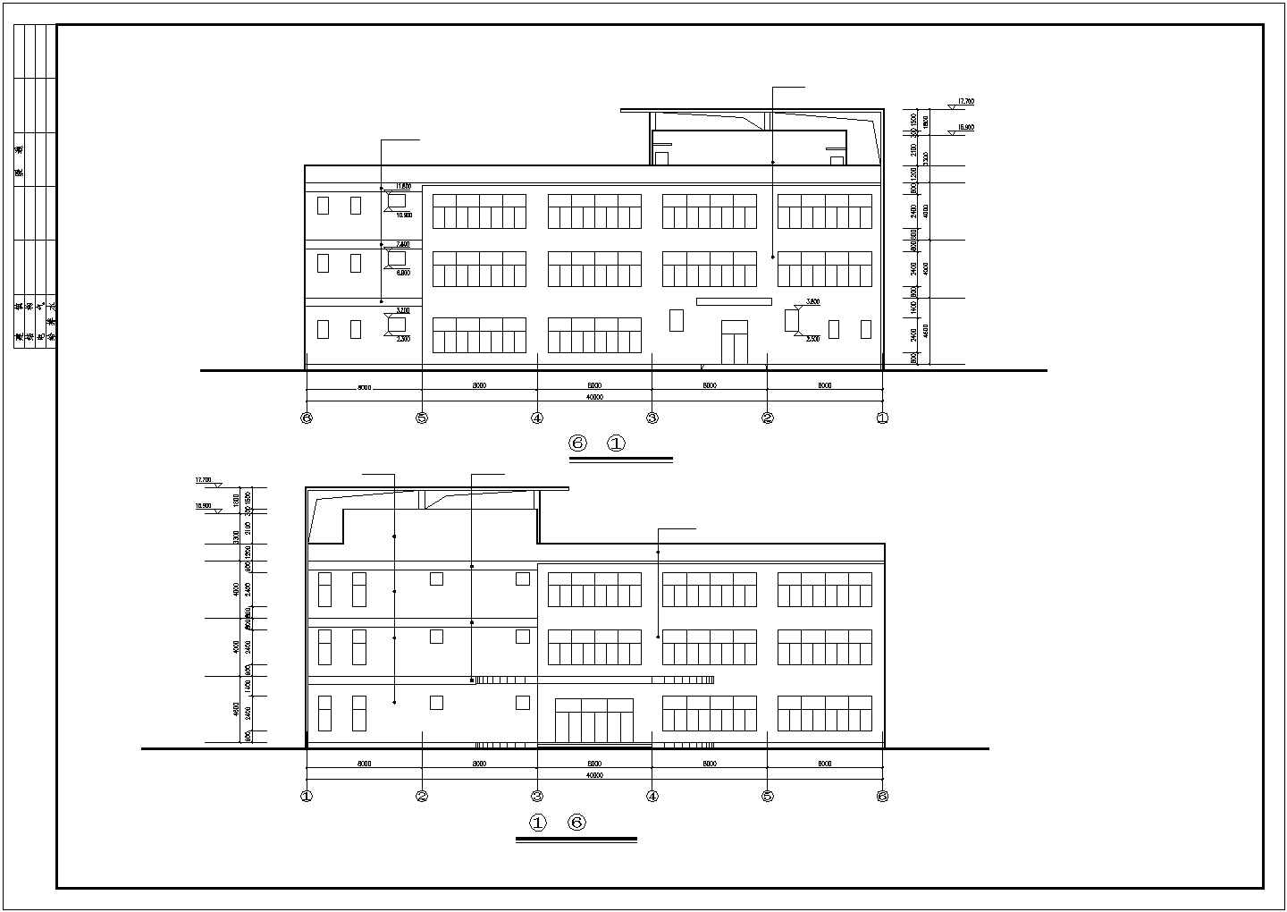 1750平米3层框混结构职工食堂全套平立剖面设计CAD图纸