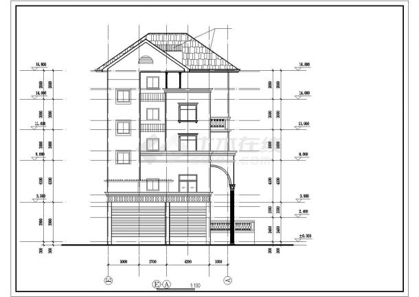 某旅游度假区错层别墅建筑方案设计施工CAD图纸-图二