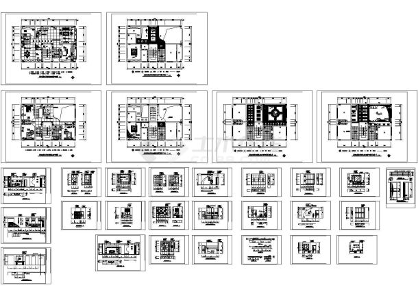 山东某复式住宅套房装修设计CAD全套图纸-图一