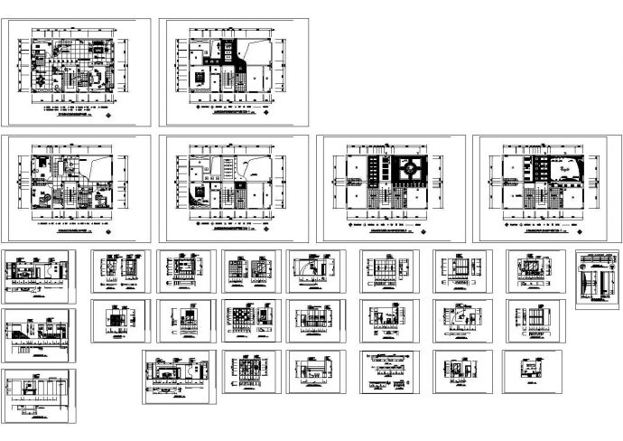 山东某复式住宅套房装修设计CAD全套图纸_图1