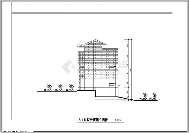 某旅游度假私人高级别墅建筑方案设计施工CAD图纸-图一