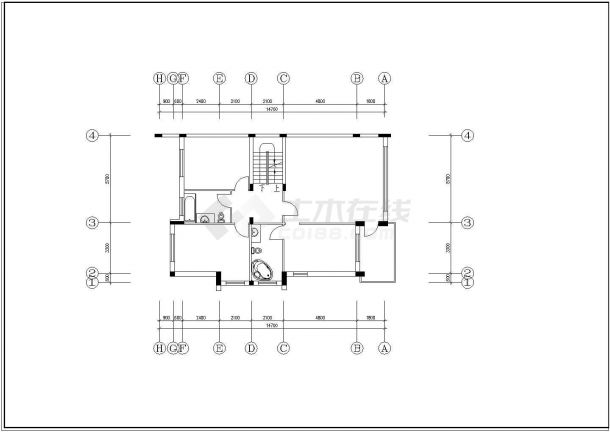 某经典精美装修别墅建筑完整方案设计施工CAD图纸-图二