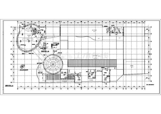 2.4万平米5层框架结构百货商场平面设计CAD图纸（含车库层）-图二