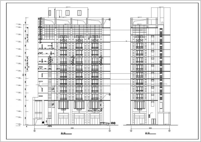 办公楼设计_某14层商业办公楼综合楼建筑详细方案设计施工CAD图纸_图1