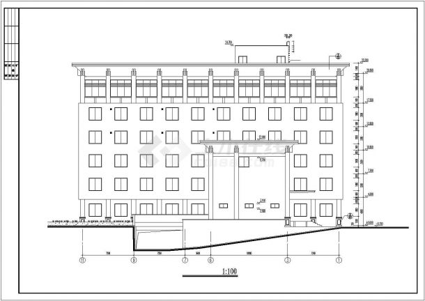 某行政办公综合楼建筑详细方案设计施工CAD图纸-图一