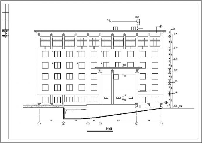 某行政办公综合楼建筑详细方案设计施工CAD图纸_图1