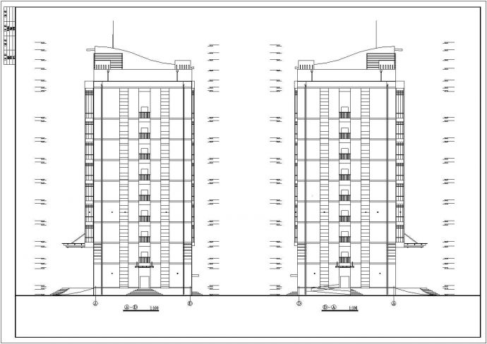 办公楼设计_某九层生物公司厂区办公楼建筑详细方案设计施工CAD图纸_图1