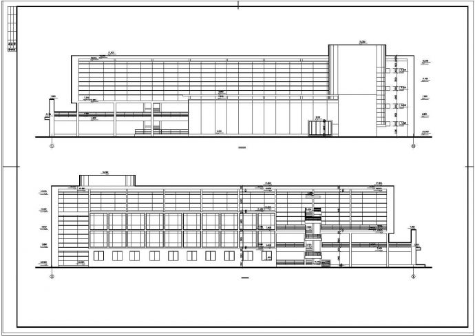 办公楼设计_某四层厂区中心办公楼建筑详细方案设计施工CAD图纸_图1
