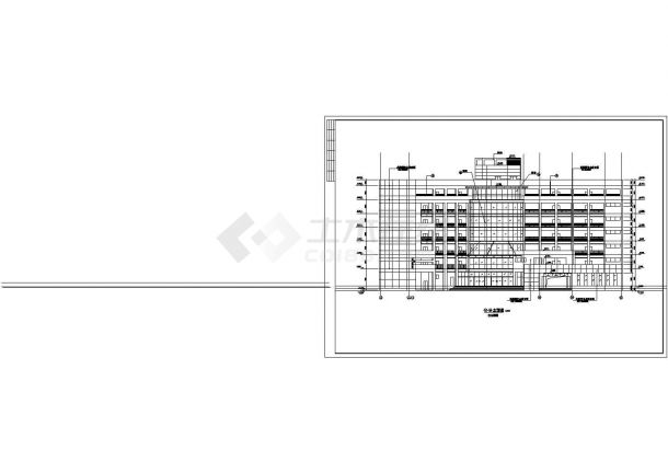 办公楼设计_某七层行政写字综合办公楼建筑详细方案设计施工CAD图纸-图二