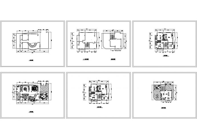山西某复式楼房建筑平面装修设计CAD全套图纸_图1