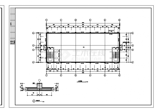 厂房设计_2套精密仪表厂房建筑设计施工cad图纸-图二