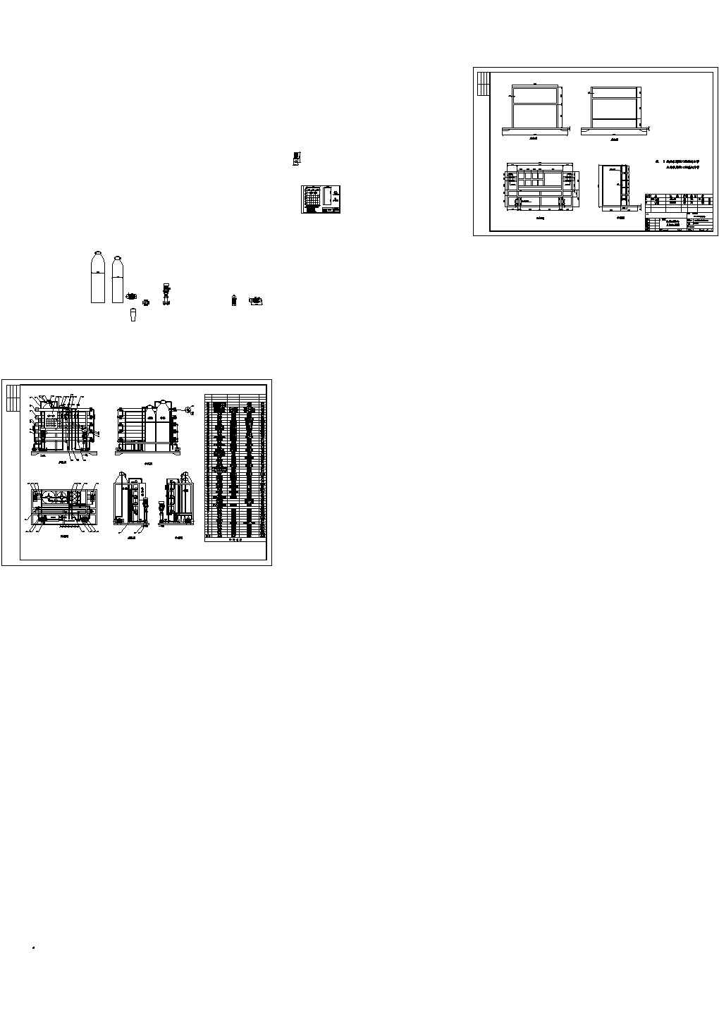 某地1吨双级反渗透设备设计cad装配示意图（甲级院设计）