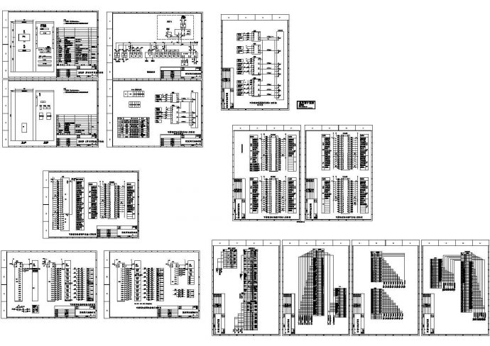 某配电自动化工程监控屏原理施工cad图，共十四张_图1