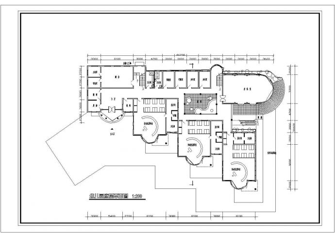 6班2层幼儿园建筑方案cad设计图纸_图1