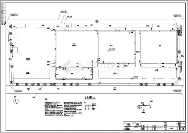 厂房设计_[广东]某印染公司厂房全套给排水施工设计cad图(含水池顶排水平面图)-图一