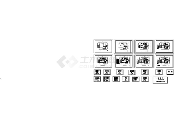 某高层住宅楼三居室豪宅室内精装修设计cad全套施工图（标注详细）-图二