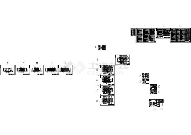 某三层框架结构连体别墅（1038㎡）设计cad全套建筑施工图（含设计说明）-图一