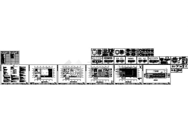 某经典欧式售楼中心建筑装修设计cad全套施工图纸（含设计说明）-图二