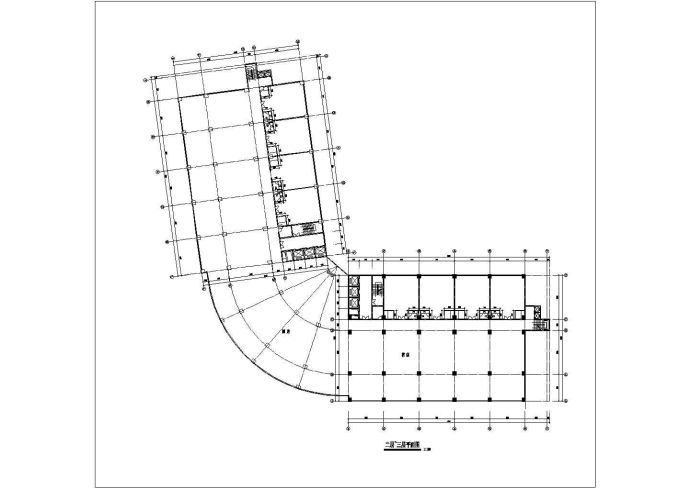 1.4万平米18层框架结构商务宾馆平立面设计CAD图纸_图1