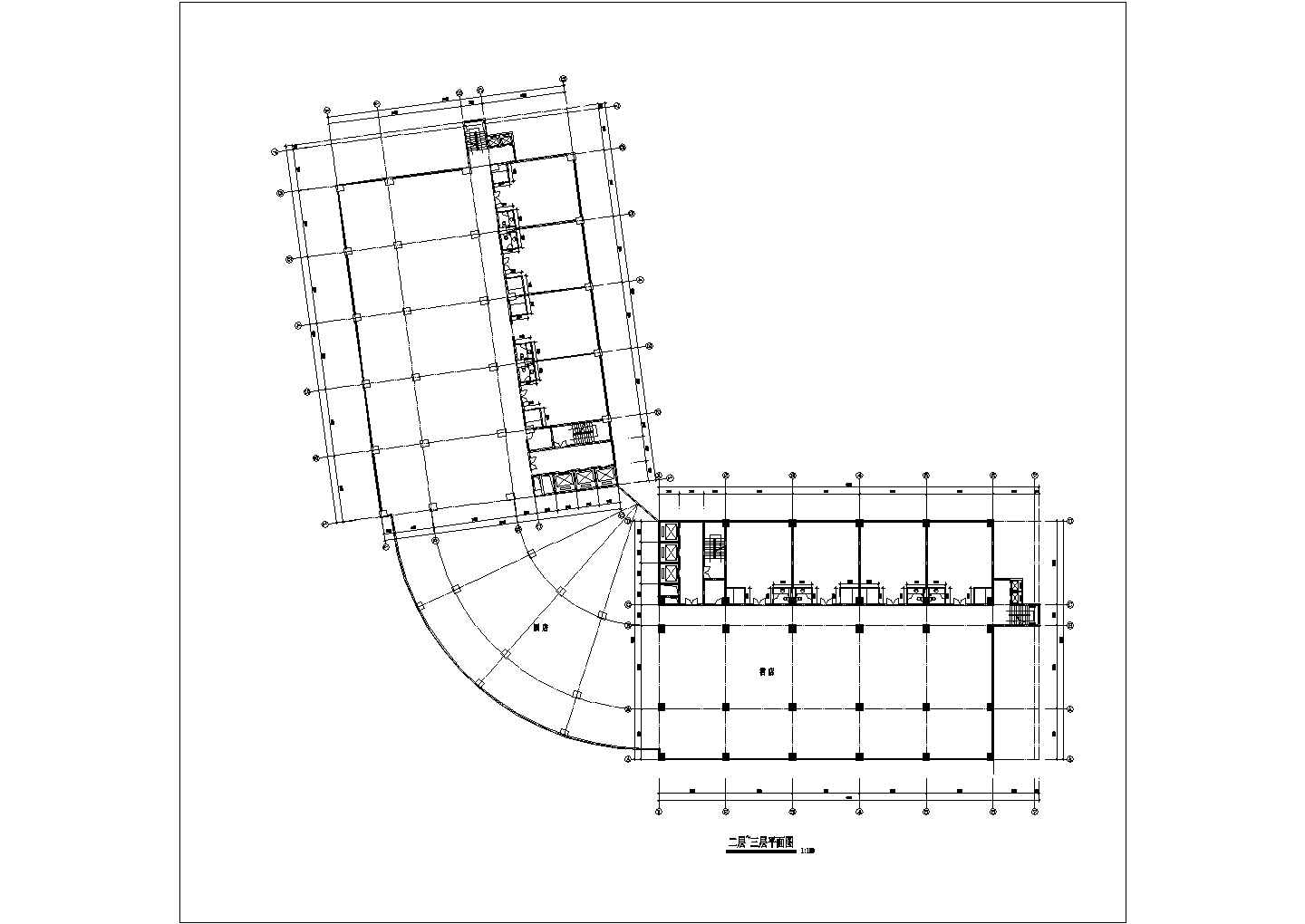 1.4万平米18层框架结构商务宾馆平立面设计CAD图纸