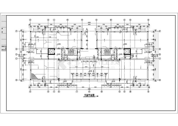 6900平米左右12层框架结构商住楼平立剖面设计CAD图纸-图一