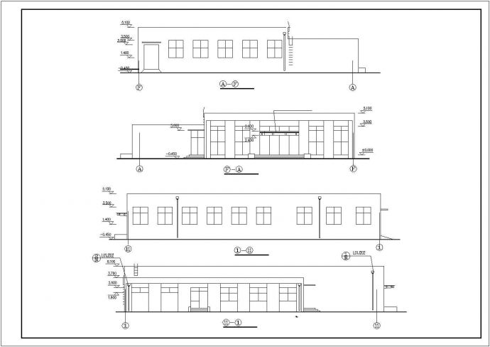 某公司770平米单层砖混结构职工餐厅全套建筑设计CAD图纸_图1