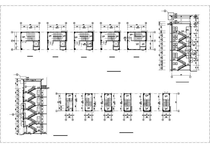 5100平米五层框混结构临街商业综合楼全套建筑设计CAD图纸_图1