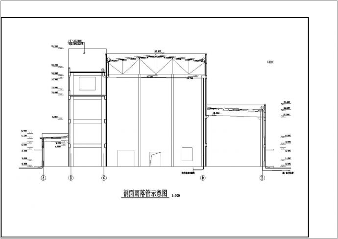 某市区大型供热站建筑设计cad基础平面图_图1