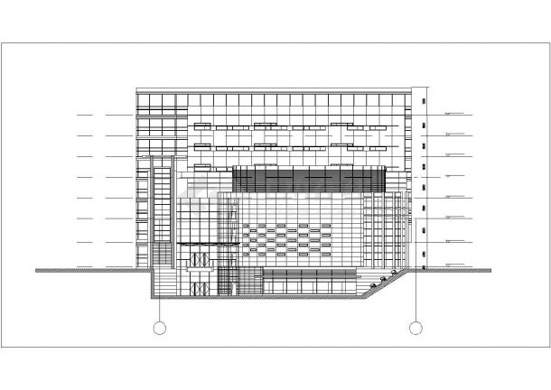 某大学1.3万平米7层框架教学楼平立剖面设计CAD图纸（含消防和电气图）-图一
