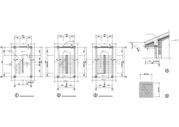 3100平米左右4层框架结构美术教学楼全套建筑设计CAD图纸-图一