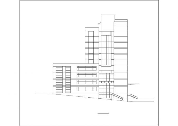 2.4万平米11层框架结构教学综合楼全套建筑设计CAD图纸_图1