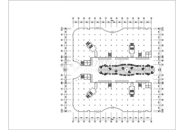 18层73511.06平米商住楼建筑设计图cad-图二