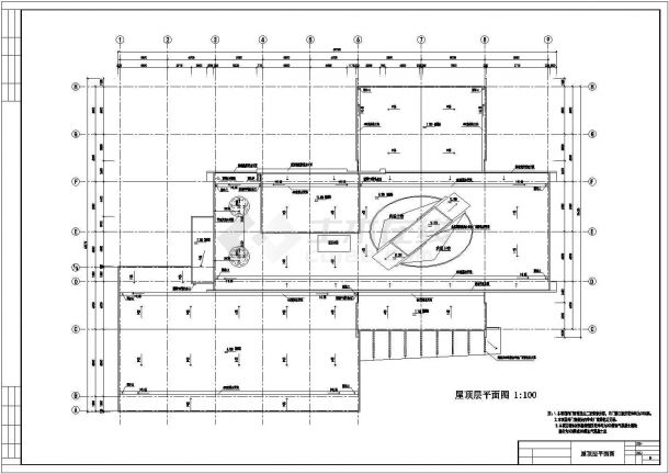 上海某小区2050平米2层框架结构社区会所平面设计CAD图纸（含地下层）-图一