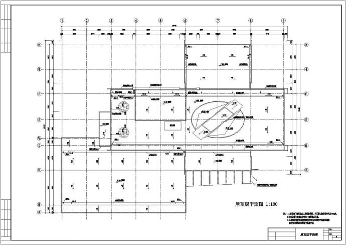 上海某小区2050平米2层框架结构社区会所平面设计CAD图纸（含地下层）_图1