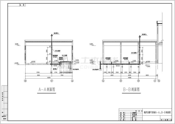 某地大型工厂锅炉房CAD基础平面布置参考图-图一