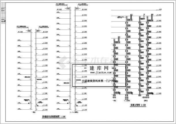 办公楼设计_某高层办公楼建筑采暖系统设计cad全套施工图纸（ 甲级院设计）-图一