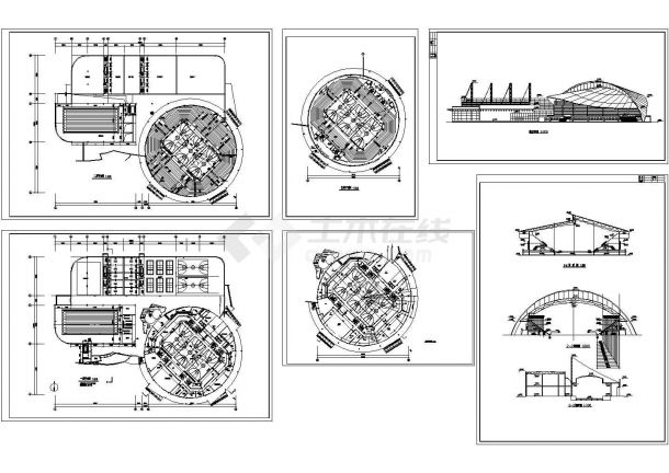 某大学二层框架结构体育馆设计cad全套建筑方案图（甲级院设计）-图一