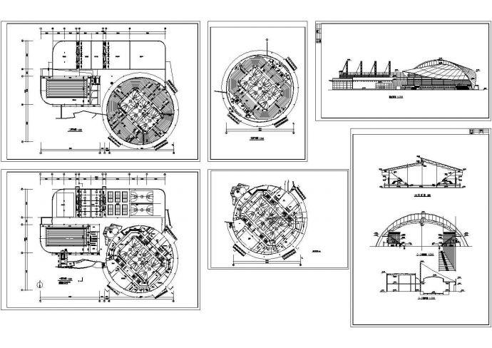 某大学二层框架结构体育馆设计cad全套建筑方案图（甲级院设计）_图1