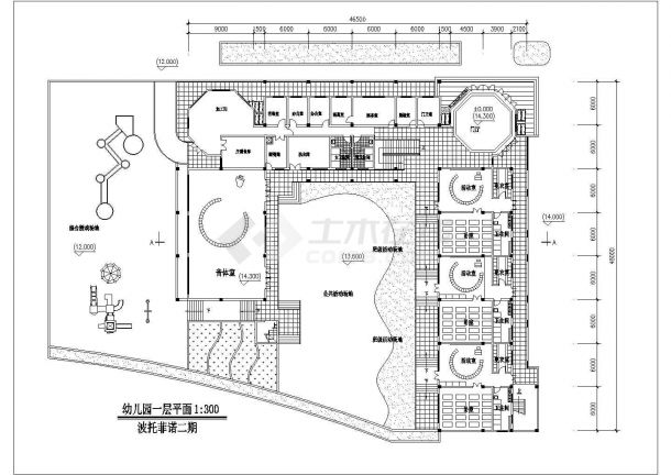 3层幼儿园建筑设计方案图-图二