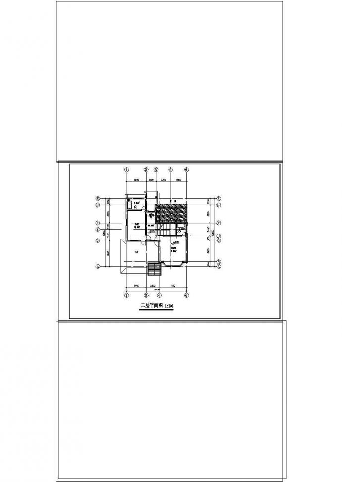 某两层独栋别墅建筑设计施工图附效果图_图1